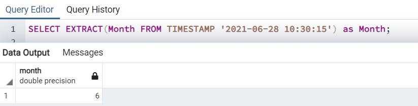 SELECT extract in Postgres